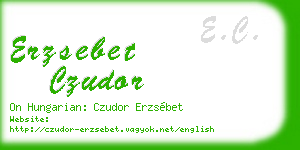 erzsebet czudor business card